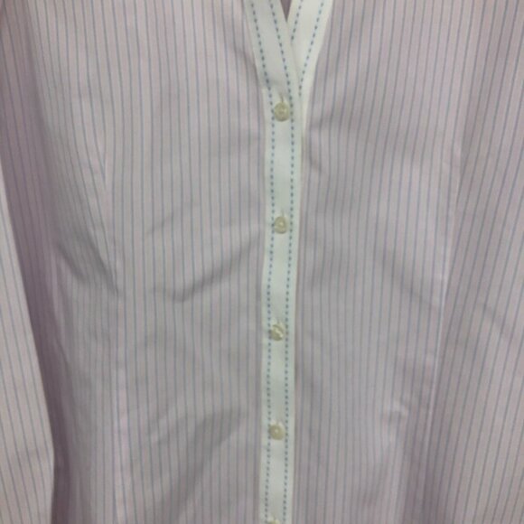 Brooks Brothers Light Pink Pinstriped Button up Long Sleeve Dress Shirt size 14 - Picture 5 of 15